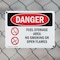 Signmission Fuel Storage Area No Smoking Or Open Flames Danger Sign, Plastic, 10in W x 7in L, 2PK OS-2PACK-DS-P-710-L-1269 - alternate 5